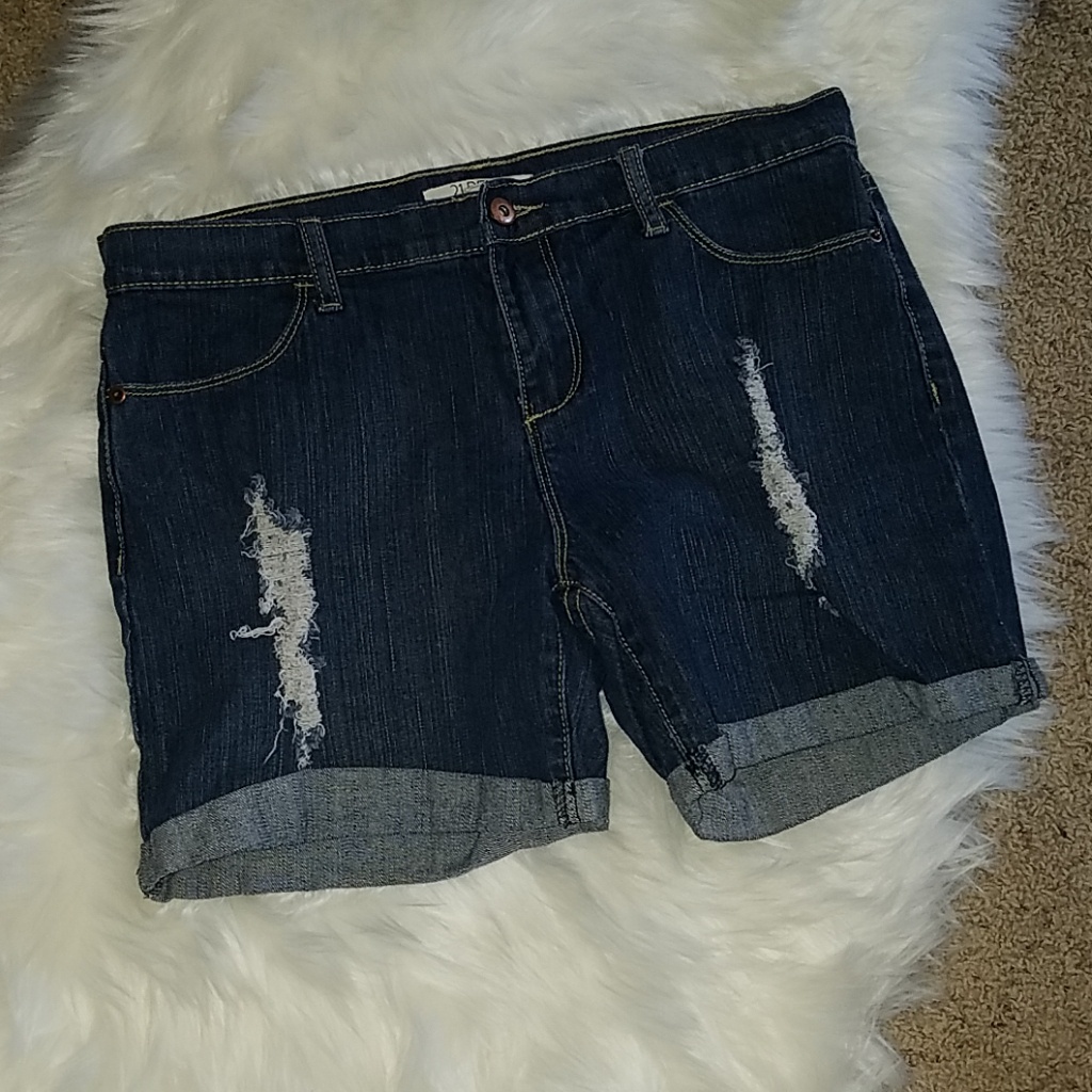 Stretch Denim Shorts